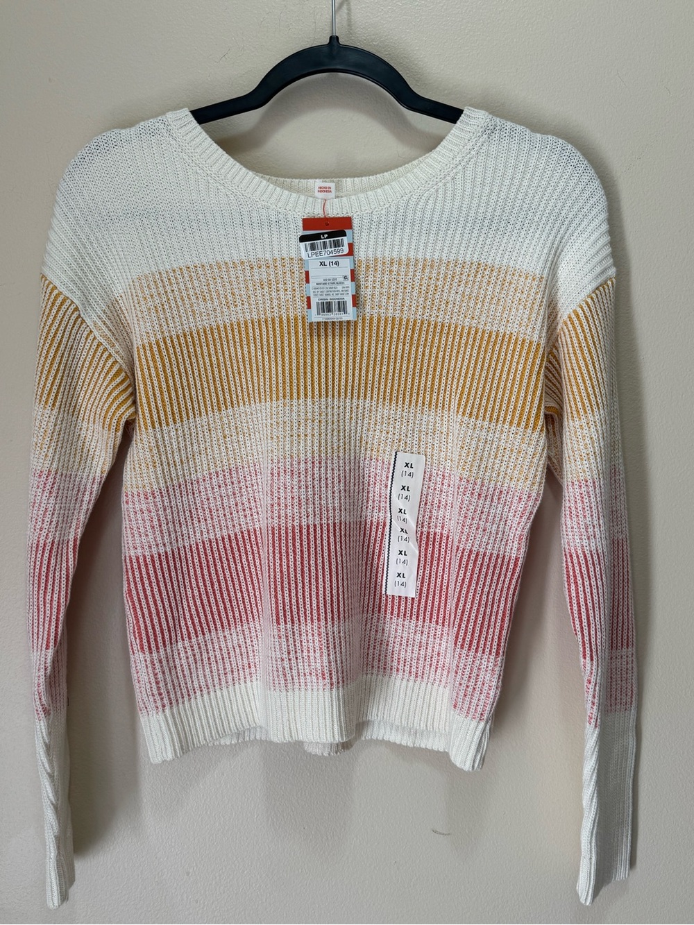 NWT Cat & Jack Striped Knit Crewneck Sweater